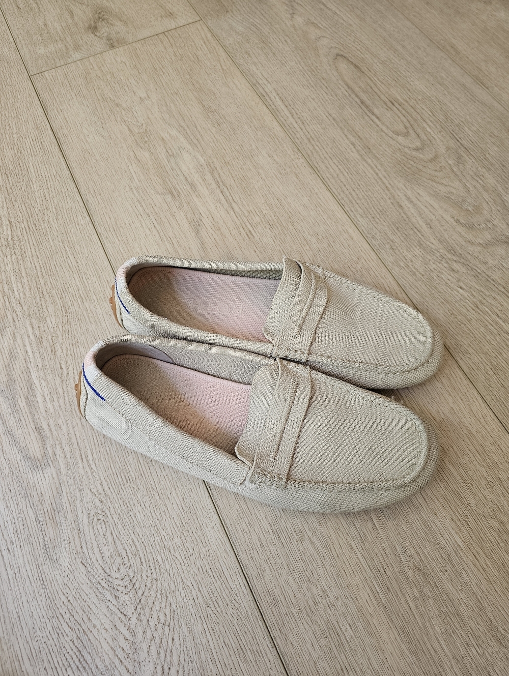 Rothys The Driving Loafers Womens Size 9.5 Cream Knit Flats Moccasin - Picture 6 of 11